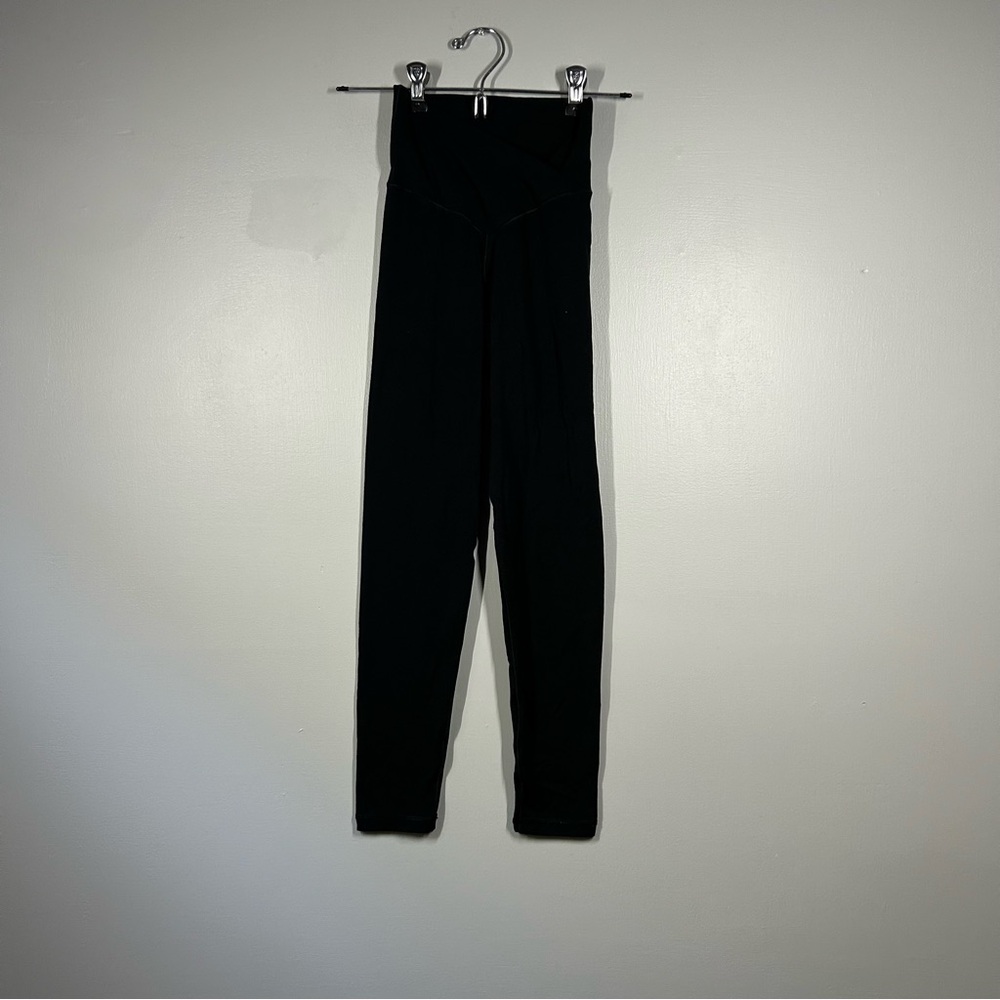 Aerie crossover real me high rise 7/8 short inseam leggings black size XS